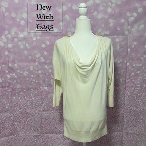 Micheal Kors NWT draped front top with zippers